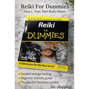 Reiki For Dummies Nina L Paul PhD Beginner Guide Energy Healing Spiritual Book